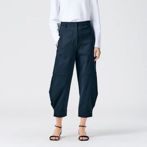 Tibi cut ups City sculpted pant, navy, size 12, NWOT
